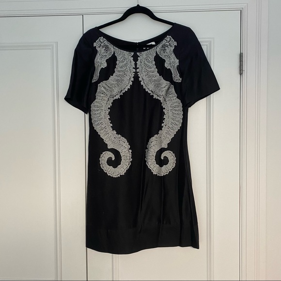 Helmut Lang Black Printed Seahorse Dress - Picture 3 of 5